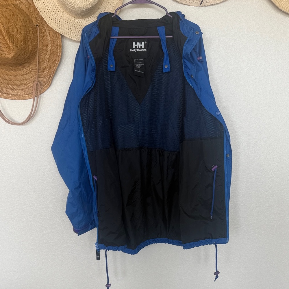 Helly Hansen Packable Blue Windbreaker Raincoat F… - image 6